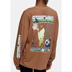 Topshop Graphic Tee Searching Long Sleeve
Skater Oversized Streetwear Size 4